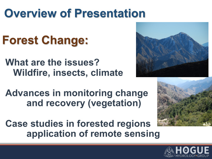 overview of presentation forest change