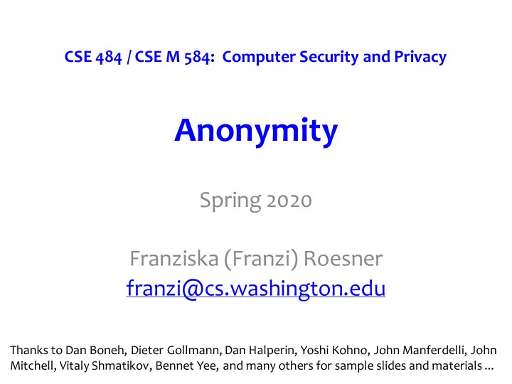 anonymity