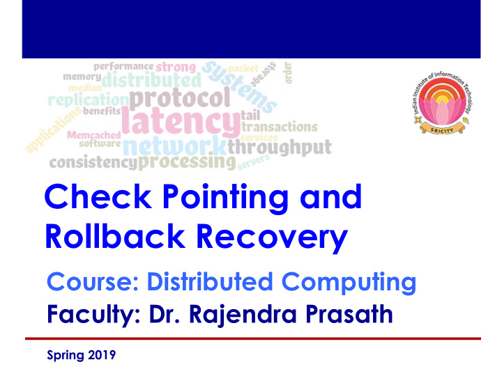 check pointing and rollback recovery