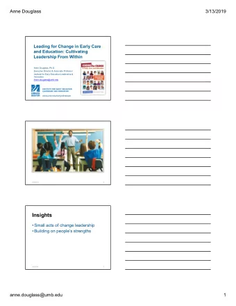 Insights  Small acts of change leadership  Building on peoples strengths  3/13/2019  3