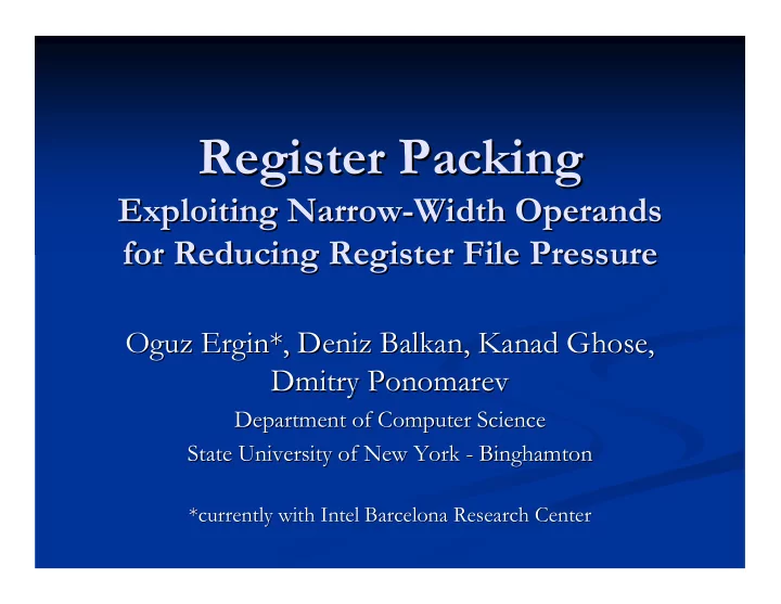 register packing register packing