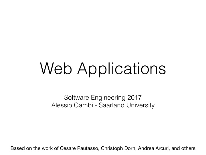 web applications