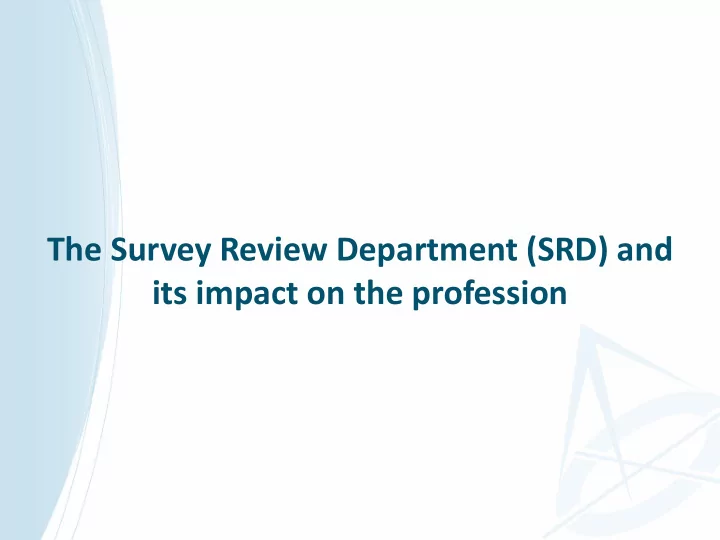 its impact on the profession