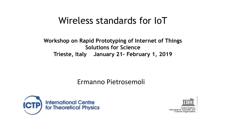 wireless standards for iot