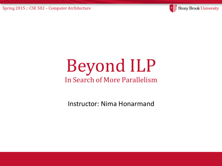 beyond ilp