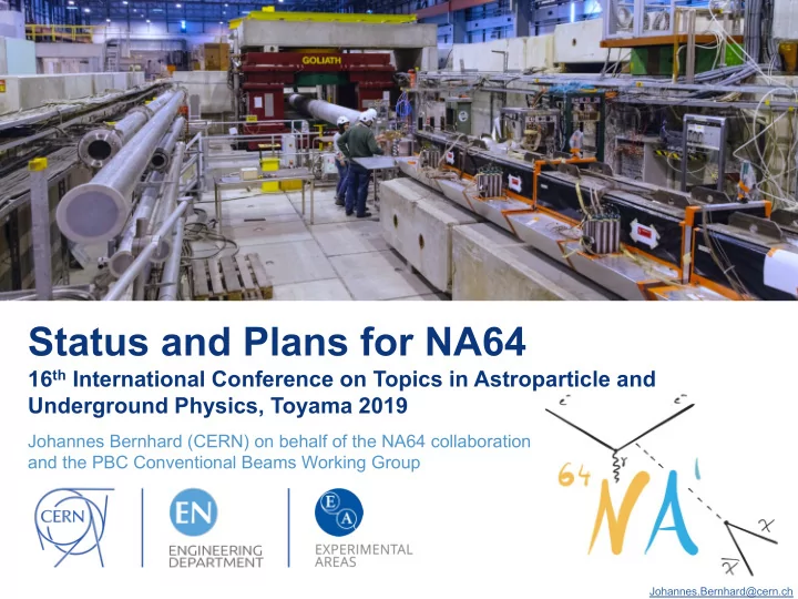 status and plans for na64