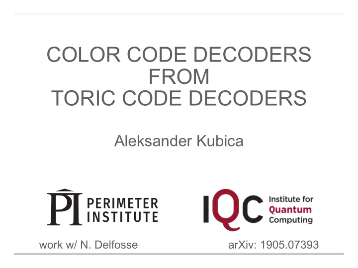 color code decoders from toric code decoders