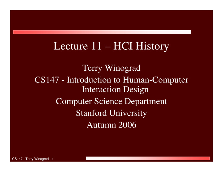 lecture 11 hci history