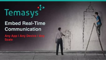 Embed Real-Time  Communication  Any App | Any Device | Any  Scale  Sherwin Sim  CTO  E:
