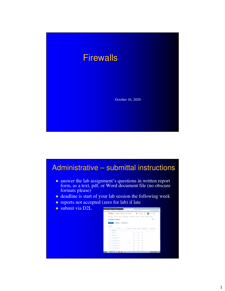 firewalls firewalls