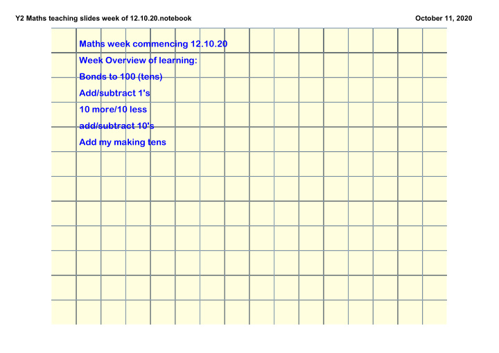 maths week commencing 12 10 20 week overview of learning