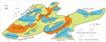 ,  &quot;,  Legend  CJ Meandering stream delta Braid delta  Fault  L:2J  I  ....  .. Depression
