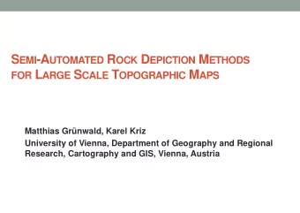 S EMI -A UTOMATED R OCK D EPICTION M ETHODS FOR L ARGE S CALE T OPOGRAPHIC M APS Matthias