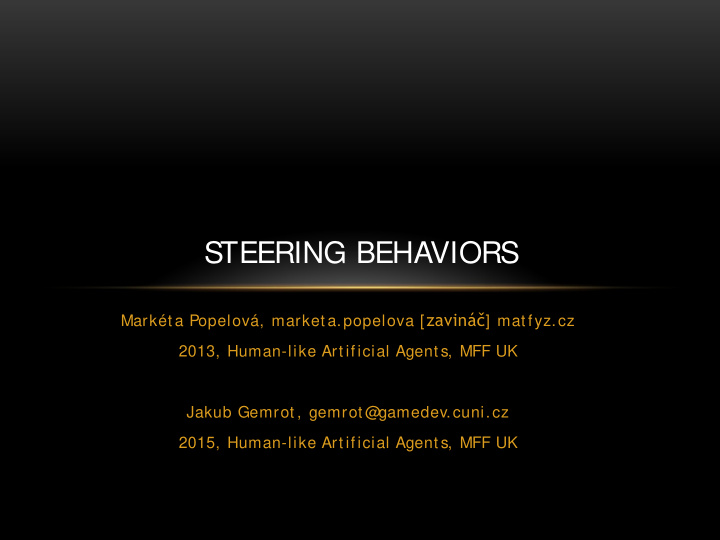 steering behaviors