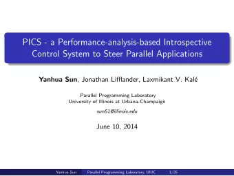 PICS - a Performance-analysis-based Introspective  Control System to Steer Parallel Applications
