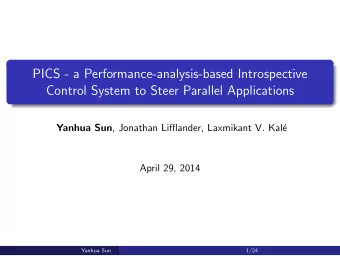 PICS - a Performance-analysis-based Introspective  Control System to Steer Parallel Applications