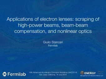 Applications of electron lenses: scraping of  high-power beams, beam-beam  compensation, and
