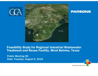 Feasibility Study for Regional Industrial Wastewater  Treatment and Reuse Facility, Mont Belvieu,