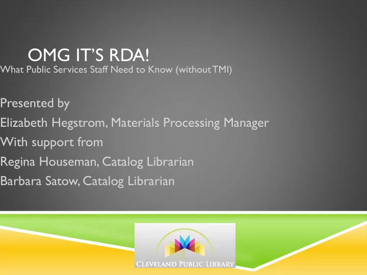 omg it s rda