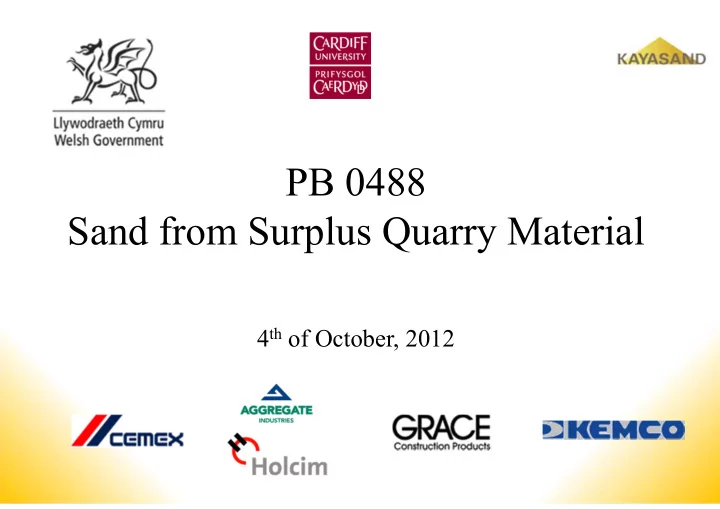 pb 0488 sand from surplus quarry material