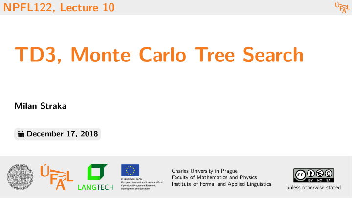 td3 monte carlo tree search