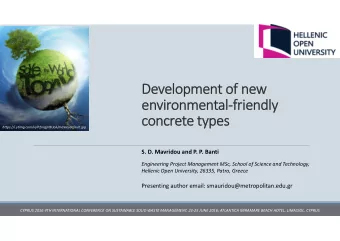 Dev  Developm  pmen ent of of ne new  en  envir  vironm  nmen ental  fri  friendly ndly  co