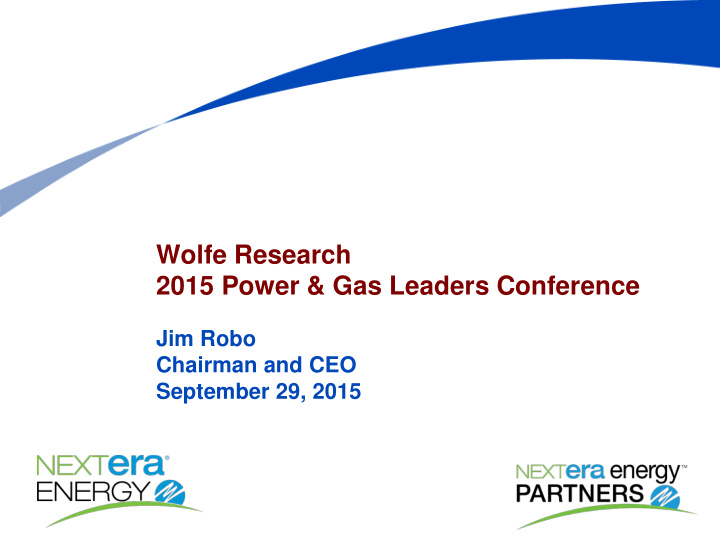 wolfe research 2015 power gas leaders conference