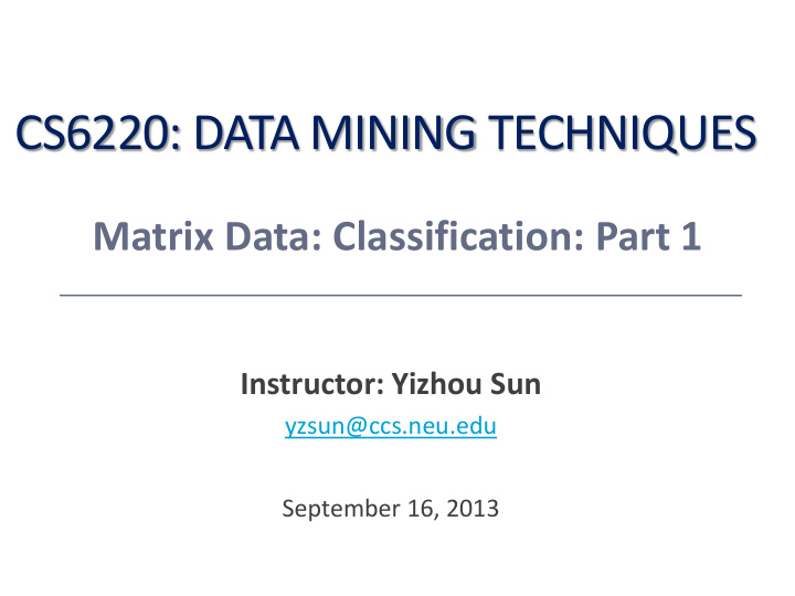 cs6220 data mining techniques