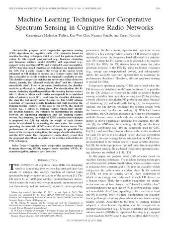 T  HE CONCEPT of cognitive radio (CR) for designing  is extracted from a pattern and is fed into