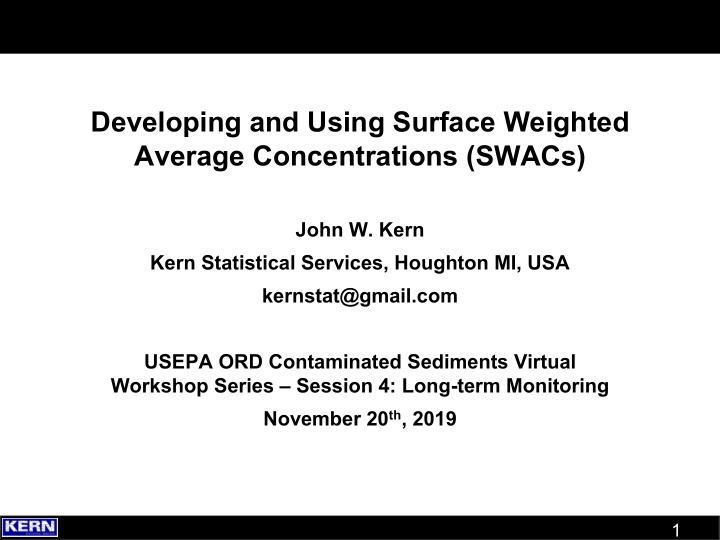 developing and using surface weighted average