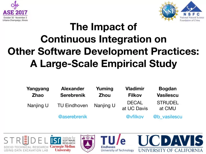 the impact of continuous integration on other software