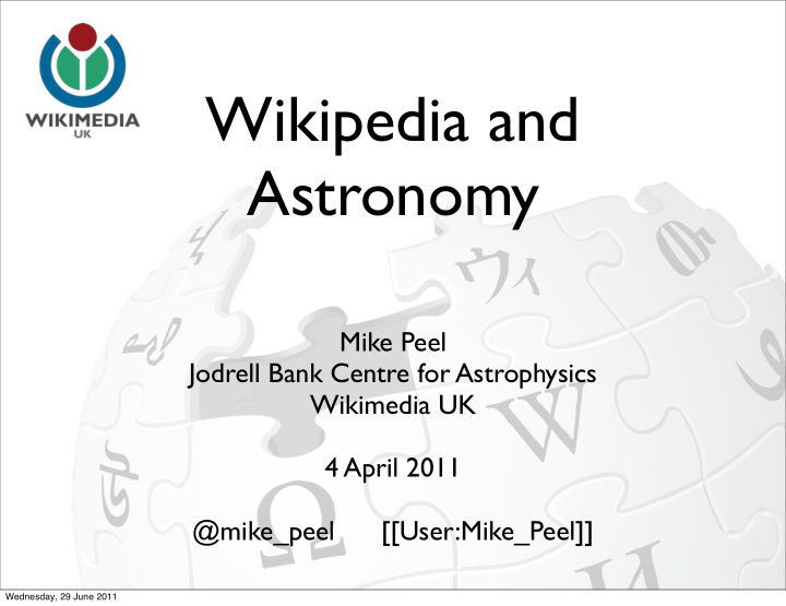 wikipedia and astronomy