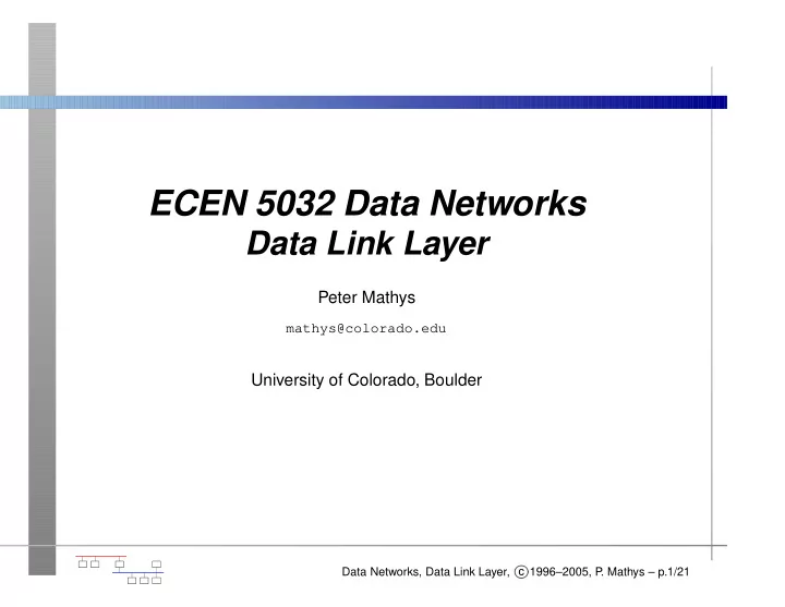ecen 5032 data networks