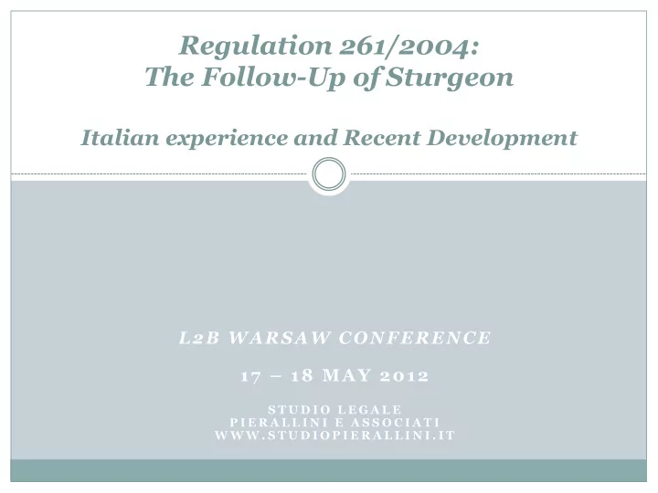 regulation 261 2004