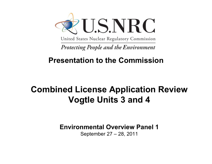 combined license application review combined license