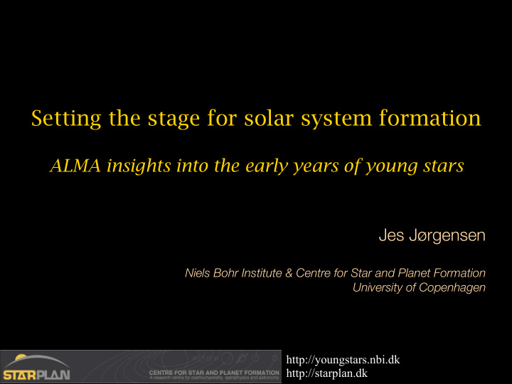 setting the stage for solar system formation