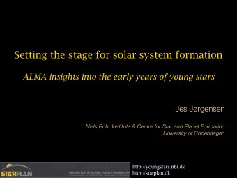Setting the stage for solar system formation   ALMA insights into the early years of young