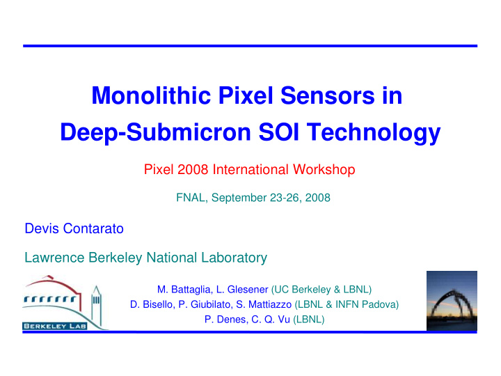 monolithic pixel sensors in deep submicron soi technology