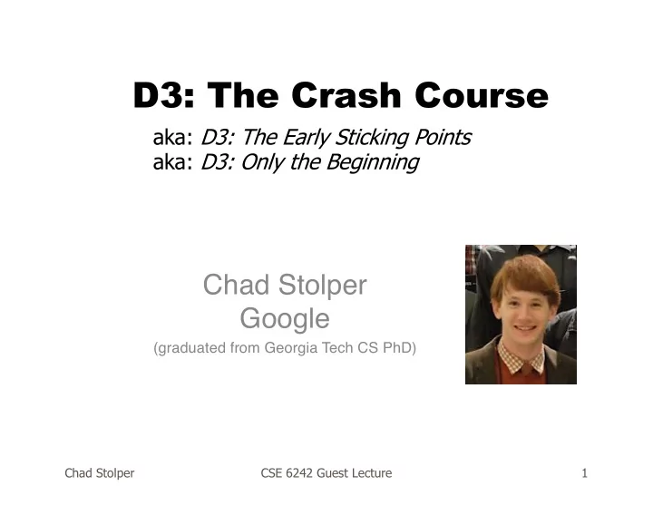 d3 the crash course