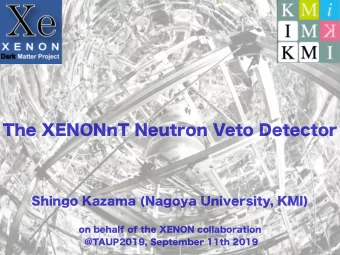 The XENONnT Neutron Veto Detector  This Talk!  &gt; 2500 SLPM GXe)  GXe purification (120 SLPM)