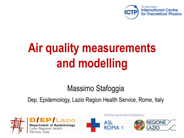 air quality measurements and modelling