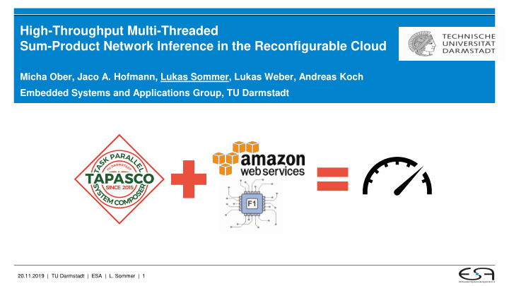 high throughput multi threaded sum product network