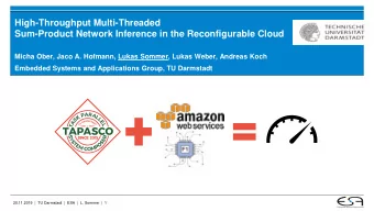 High-Throughput Multi-Threaded  Sum-Product Network Inference in the Reconfigurable Cloud  Micha