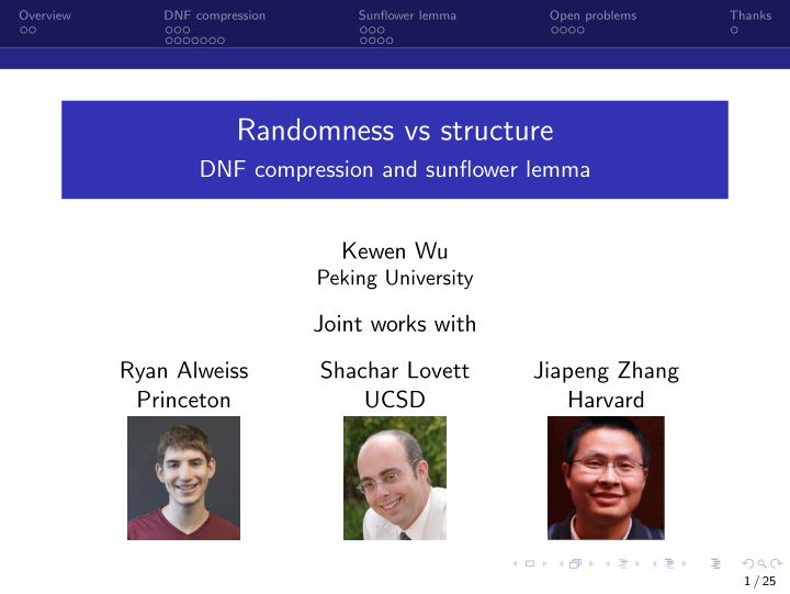 randomness vs structure