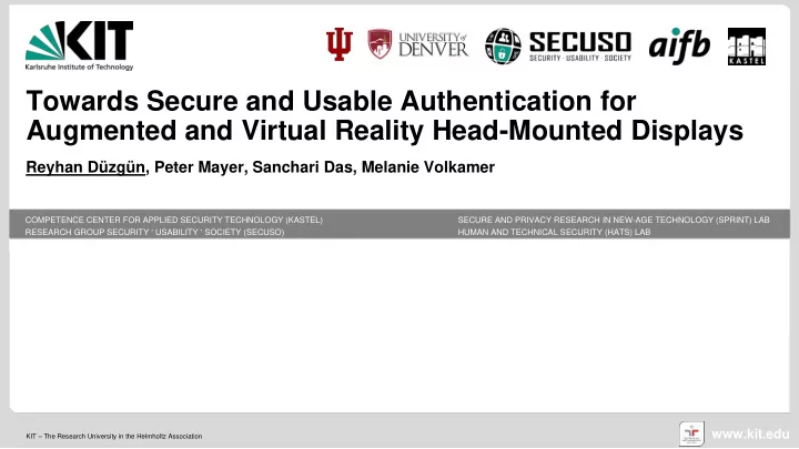 augmented and virtual reality head mounted displays