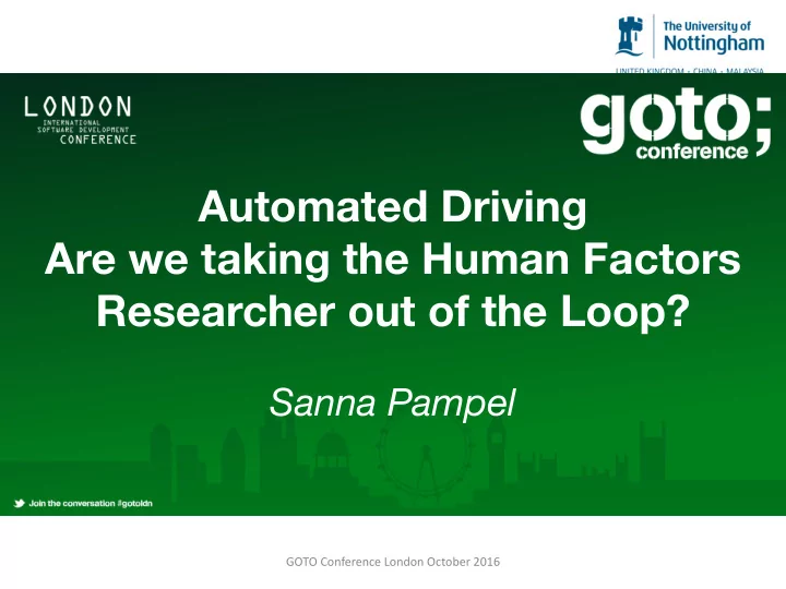 automated driving are we taking the human factors