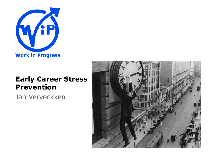early career stress prevention