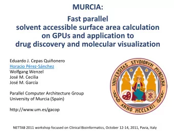 drug discovery and molecular visualization  Eduardo J. Cepas Quionero  Horacio Prez-Snchez