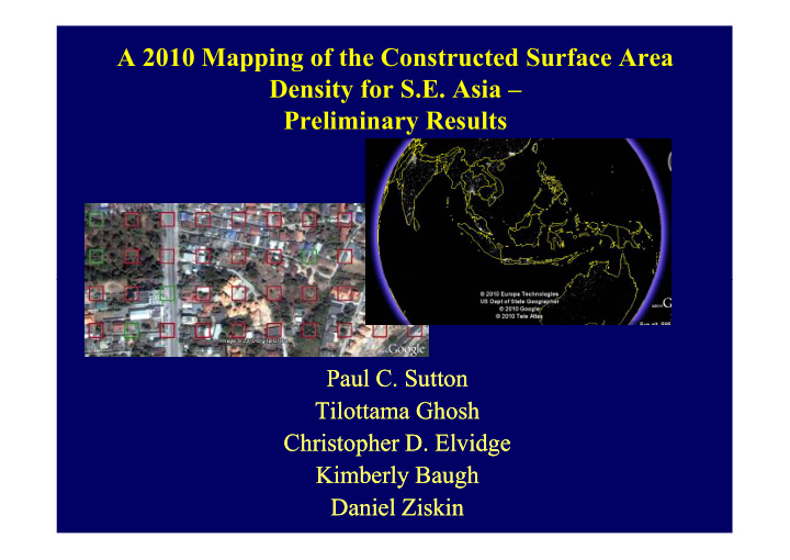 a 2010 mapping of the constructed surface area density