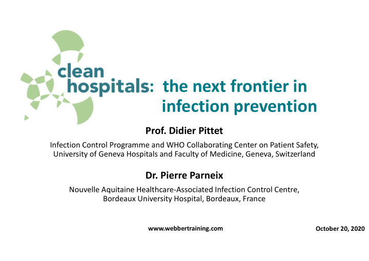 the next frontier in infection prevention